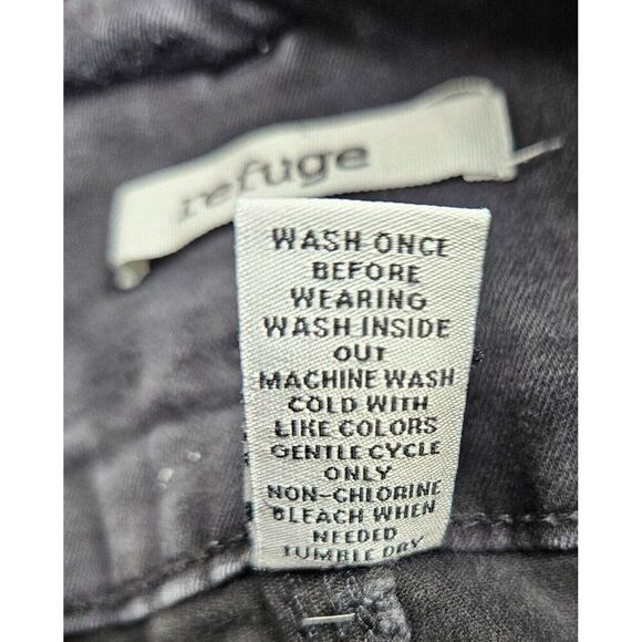 (3/$35) Refuge Womens Size 4 Distressed Skinny Black Denim Jeans - Picture 5 of 10